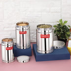 Airtight Stainless Steel Storage Container Set of 6 (800ml 1200ml 1800ml)