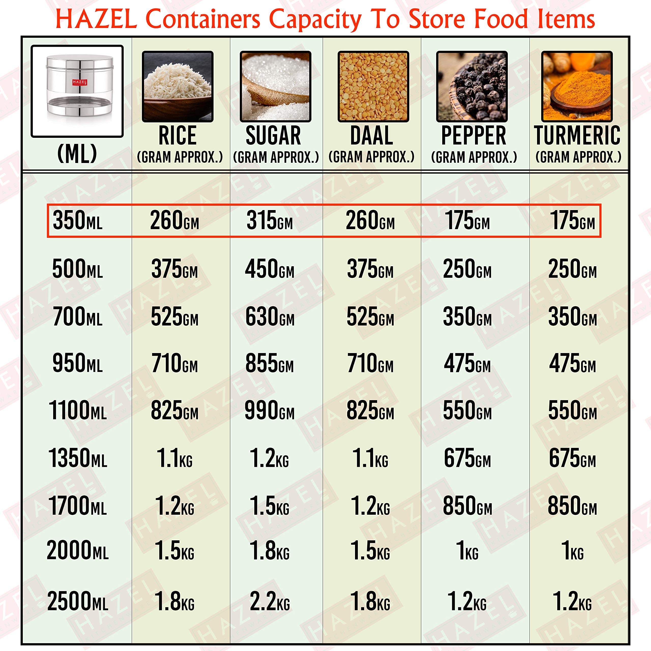 Stainless Steel Transparent  Container - 350ML