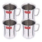 Stainless Steel Green Tea Coffee Big Damaru Plain Mug, Set of 4, 200 ml