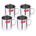 Stainless Steel Double Wall Green Tea Coffee Big Sobar Mug, Set of 4, 210 ml (Each)