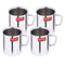 Stainless Steel Double Wall Green Tea Coffee Big Sobar Mug, Set of 4, 210 ml (Each)