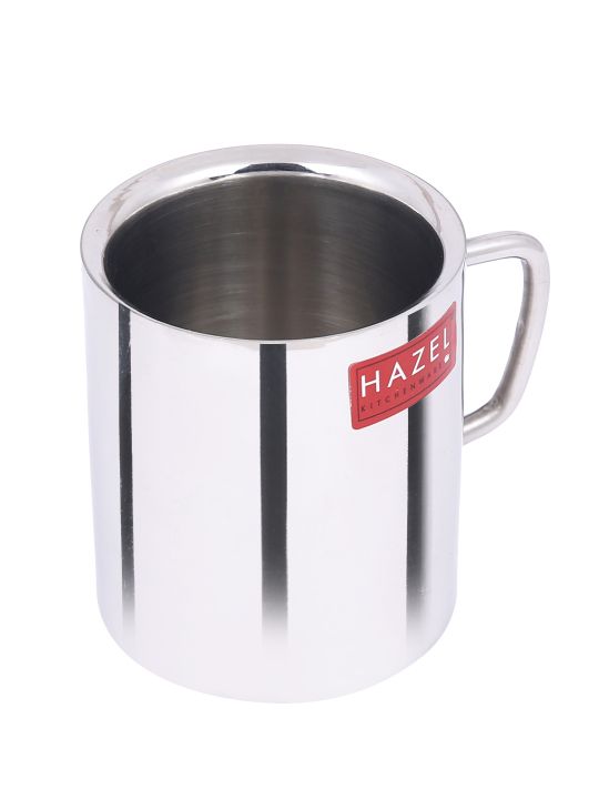 Stainless Steel Double Wall Green Tea Coffee Big Sobar Mug, Set of 4, 210 ml (Each)