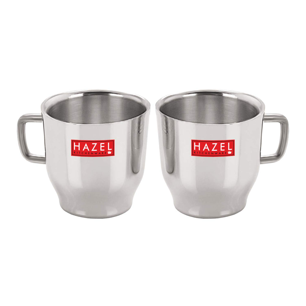 Stainless Steel Green Tea Coffee Small Classic Cup, Set of 2, 75 ml (Each)