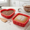 Small Silicone Square & Heart Shape Cake Mould, Set of 2
