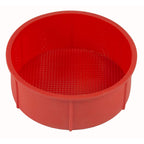 Silicone Small Round and Heart Shape Cake Mould for Half Kg, 2 Pcs, Red