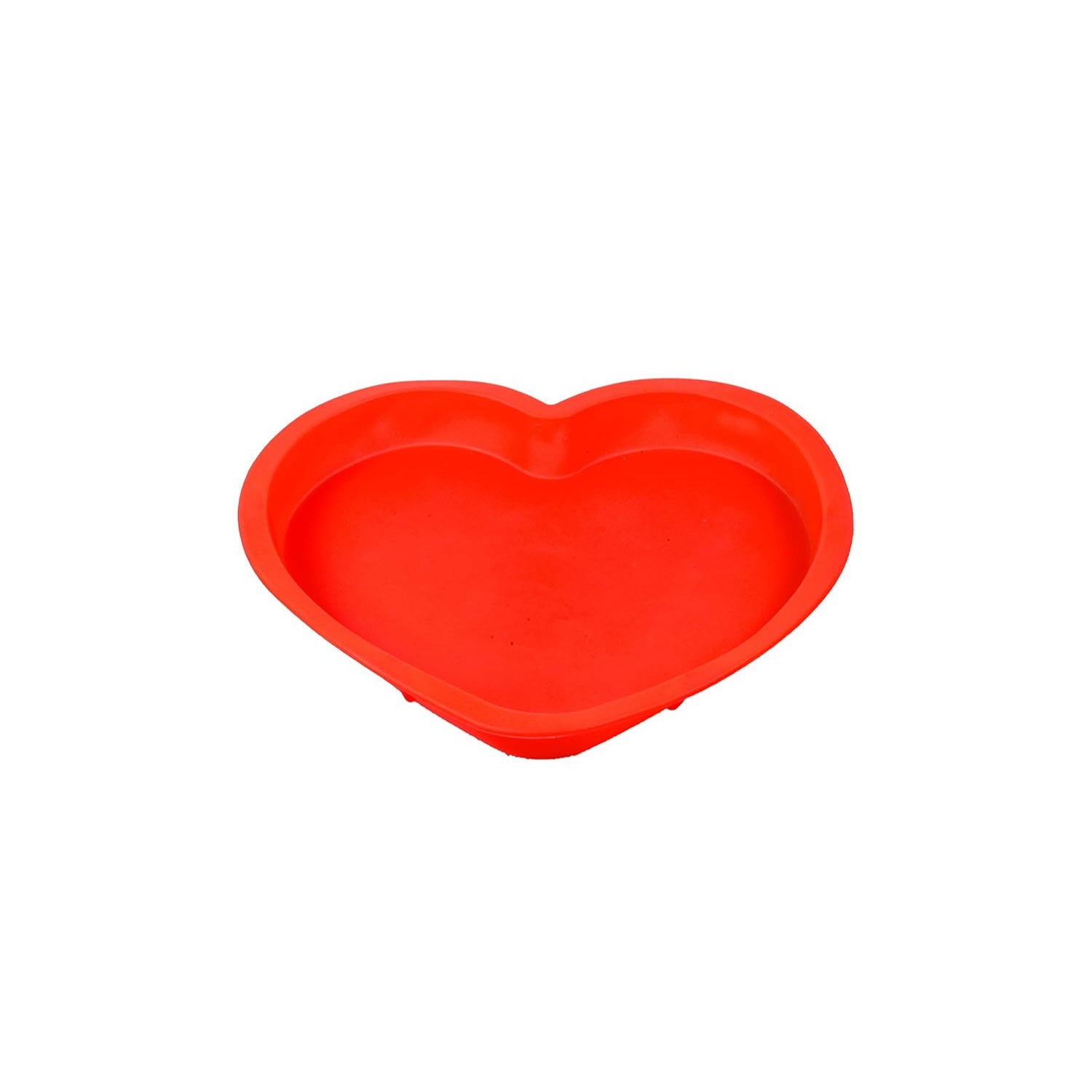 Silicone Small Round and Heart Shape Cake Mould for Half Kg, 2 Pcs, Red