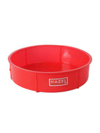 Silicone Small Round Shape Cake Mould for Half Kg, Red with Orange Spatula