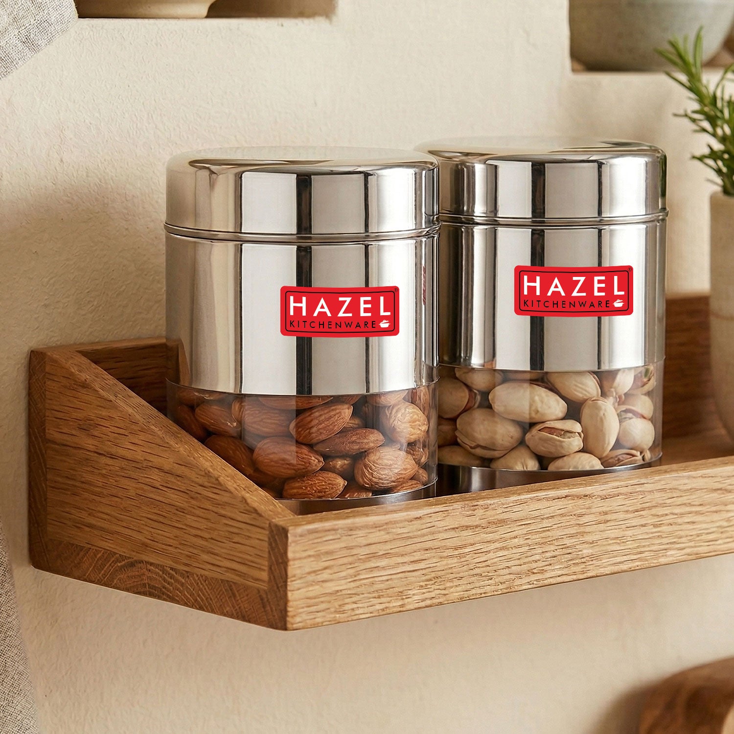 Stainless Steel Transparent Storage Containers,Glossy & Matte Finish Kitchen Jars
