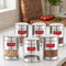 Stainless Steel Glossy Transparent Container, Set of 6 - 400ML