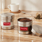 Stainless Steel Transparent Container - Set of 2, 500 ML Each