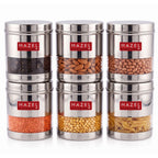 Transparent Steel Container 700 ML, Set of 6