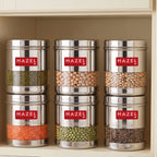 Transparent Steel Container 700 ML, Set of 6