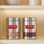 Stainless Steel Transparent Container, Set of 2, 950 ML Each