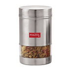 Stainless Steel Kitchen Containers, Transparent Storage Set, 6 Pcs, 1700 ml