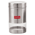 Stainless Steel Kitchen Containers, Transparent Storage Set, 6 Pcs, 1700 ml