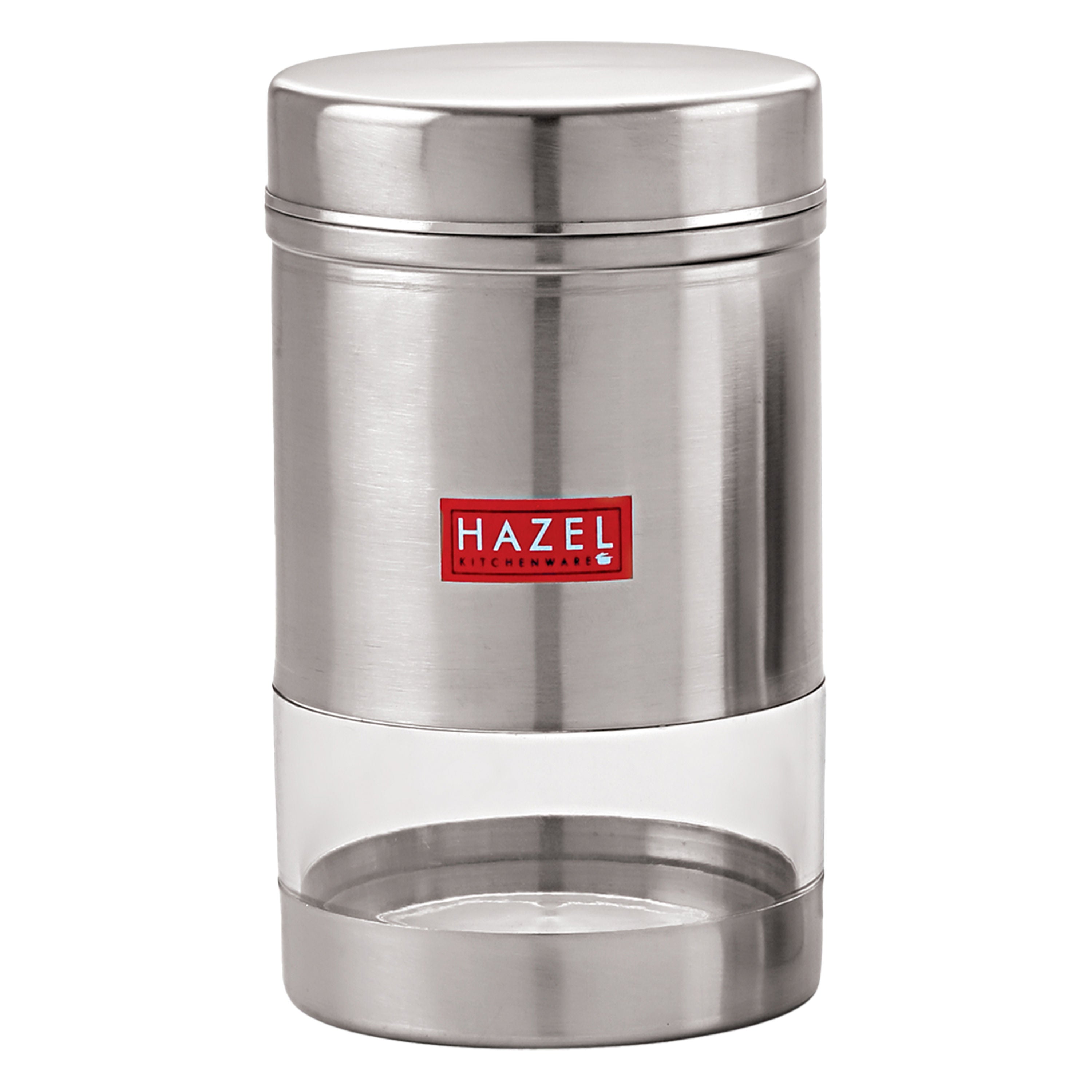Stainless Steel Kitchen Containers, Transparent Storage Set, 6 Pcs, 1700 ml