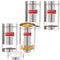 Stainless Steel Transparent Glossy Finish See Through Container, Silver, Set of 4, 1200 ml