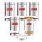 Stainless Steel Transparent Glossy Finish See Through Container, Silver, Set of 5, 1200 ml