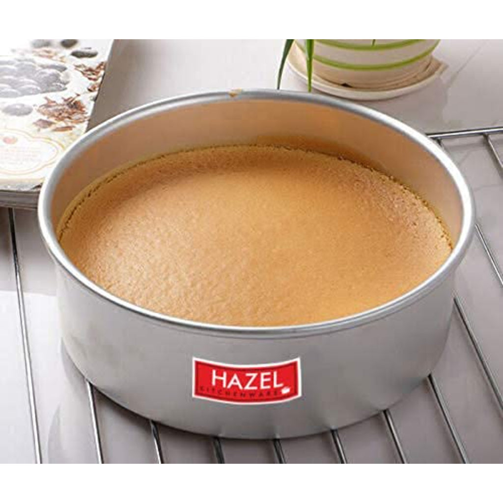 Aluminium Round Cake Mould 8 Inch, Non-Stick Baking Pan for Oven & OTG