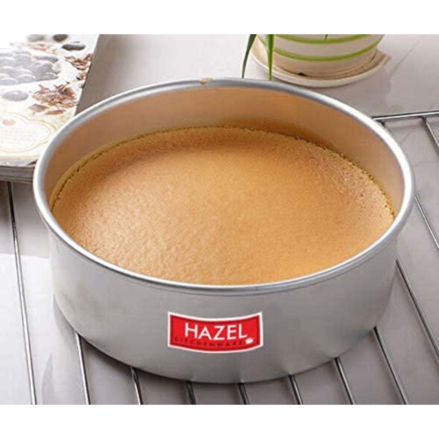 Aluminium Round Cake Mould 8 Inch, Non-Stick Baking Pan for Oven & OTG