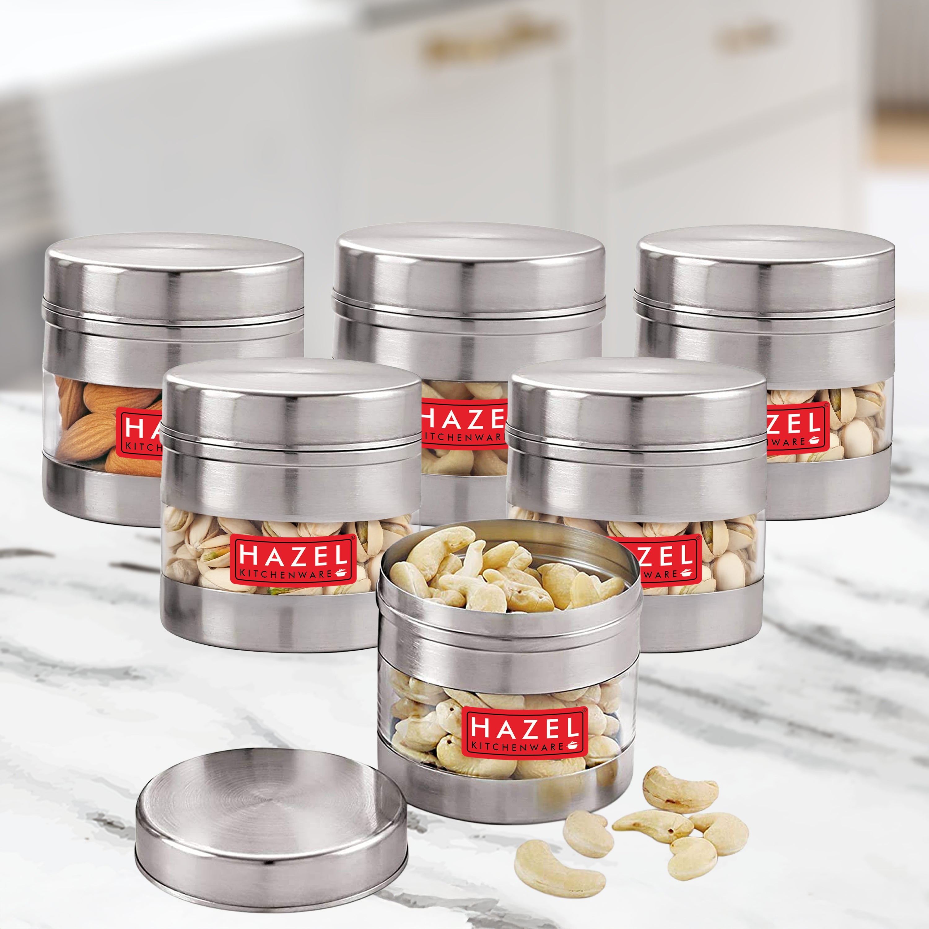 Stainless Steel Airtight Kitchen Storage Container Set, 5 pcs