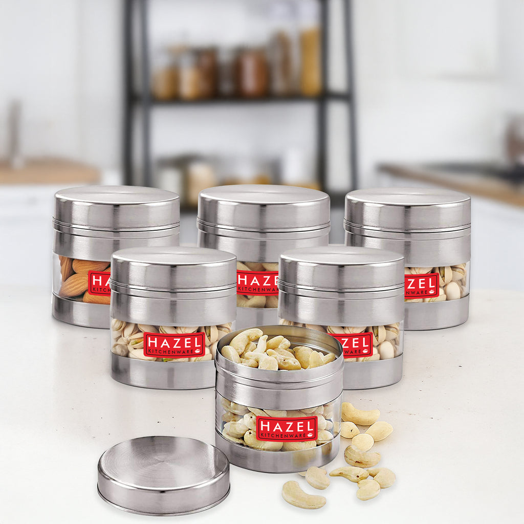 Stainless Steel Airtight Kitchen Storage Container Set, 5 pcs