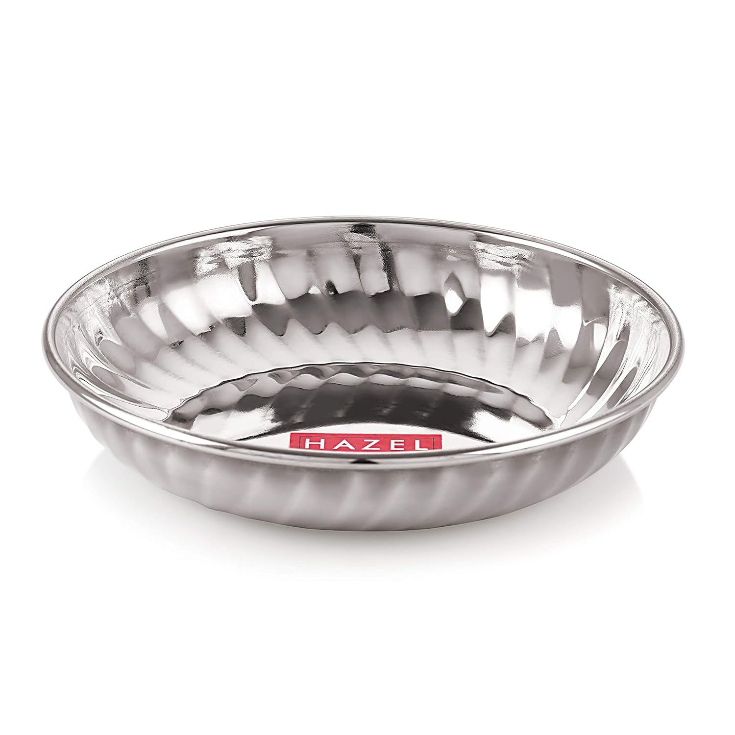 Stainless Steel Serving Sweet Dish Dessert Plate, Set of 4, 200 ml Each, Silver