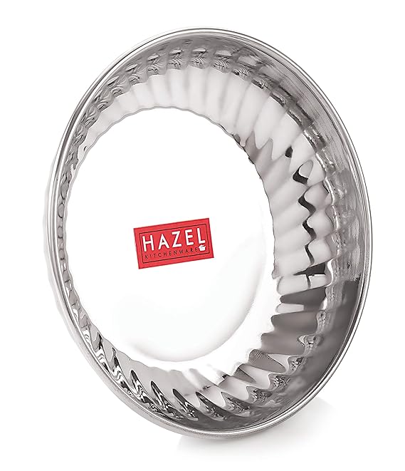 Stainless Steel Serving Sweet Dish Dessert Plate, Set of 12, 200 ml Each, Silver