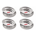 Stainless Steel Serving Sweet Dish Dessert Plate, Set of 24, 200 ml Each, Silver