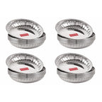 Stainless Steel Serving Sweet Dish Dessert Plate, Set of 24, 200 ml Each, Silver