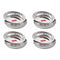 Stainless Steel Serving Sweet Dish Dessert Plate, Set of 24, 200 ml Each, Silver