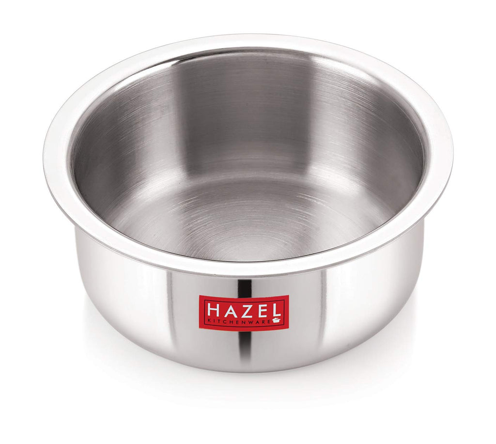 Triply Stainless Steel Induction Bottom Tope and Tope With Handle 2300 ml, Kadhai 1200 ml