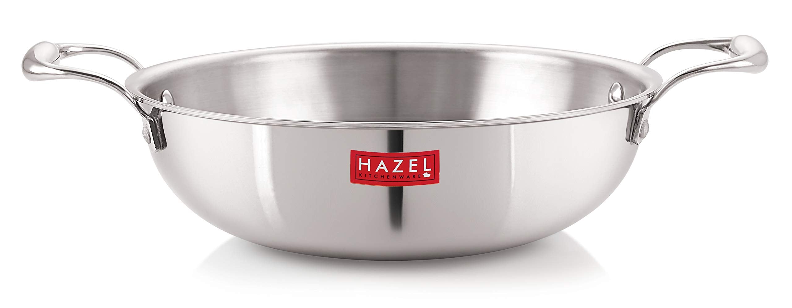 Triply Stainless Steel Induction Bottom Tope and Tope With Handle 2300 ml, Kadhai 1200 ml