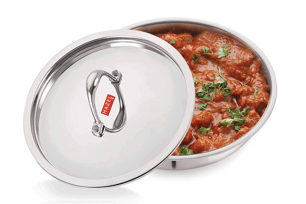 Triply Stainless Steel Induction Bottom Tope and Tope With Handle 2300 ml, Tasra 1200 ml With Stainless Steel Lid