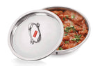 Triply Stainless Steel Induction Bottom Tope and Tope With Handle 2300 ml, Tasra 1200 ml With Stainless Steel Lid
