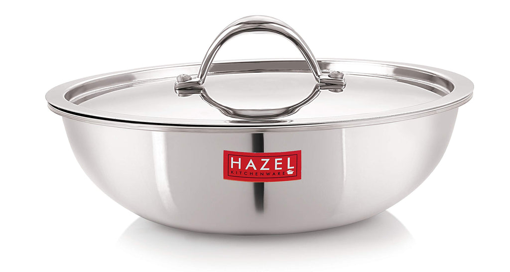 Triply Stainless Steel Induction Bottom Tope and Tope With Handle 2300 ml, Tasra 1200 ml With Stainless Steel Lid