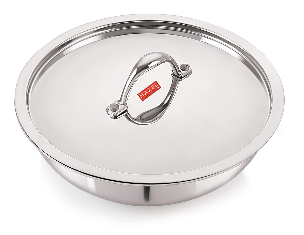 Triply Stainless Steel Induction Bottom Tope and Tope With Handle 2300 ml, Tasra 1200 ml With Stainless Steel Lid