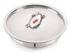Triply Stainless Steel Induction Bottom Tope and Tope With Handle 2300 ml, Tasra 1200 ml With Stainless Steel Lid