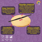 Wood Polpat Chakla Roti Chapati Maker 24 cm With Sheesham Roti Roller Belan Rolling Pin 42 cm