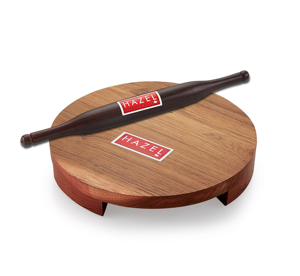 Sagwan Polpat Chakla Roti Chapati Maker 23 cm With Sheesham Roti Roller Belan Rolling Pin 34 cm