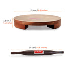 Sagwan Polpat Chakla Roti Chapati Maker 23 cm With Sheesham Roti Roller Belan Rolling Pin 34 cm