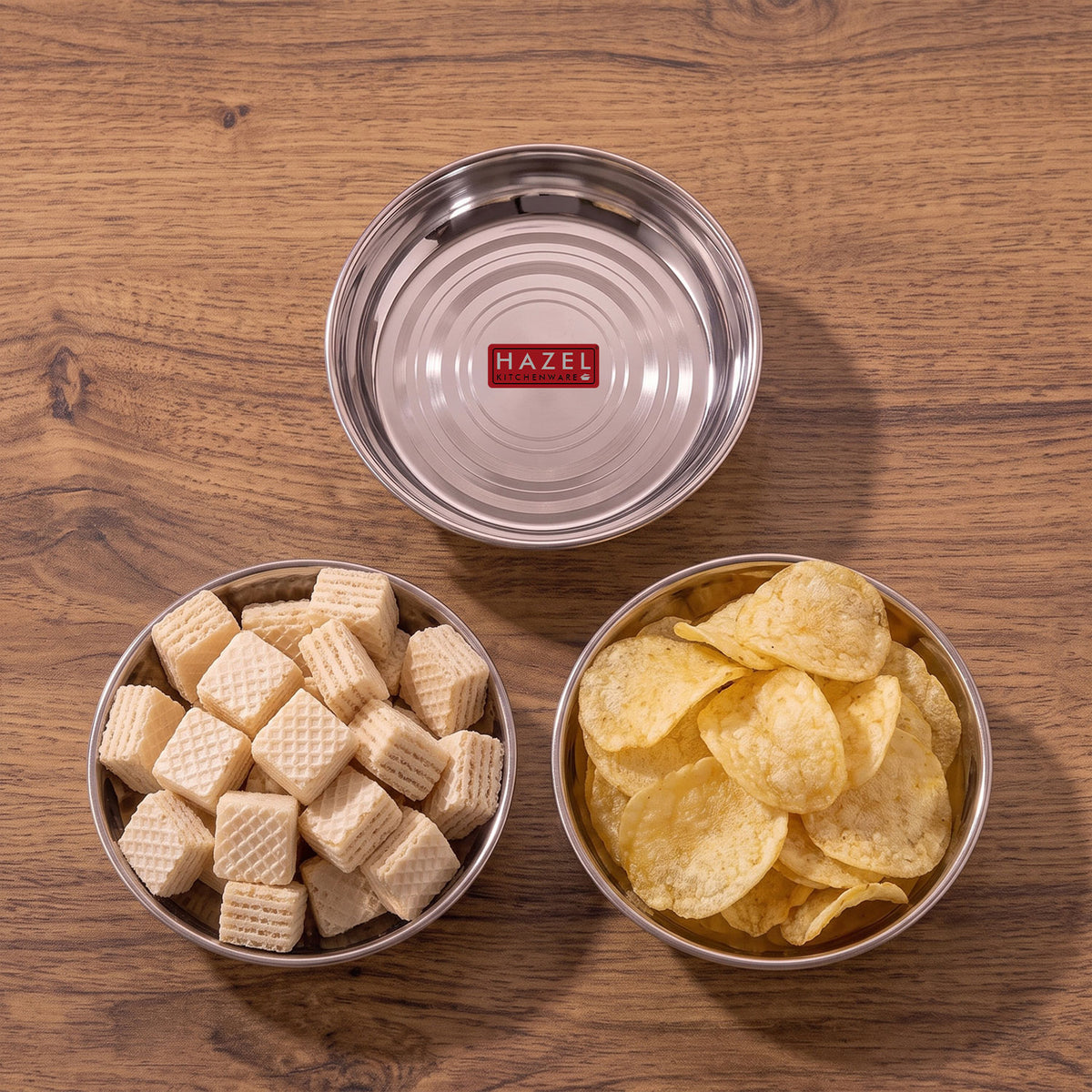 Stainless Steel Small Snack Plates Set, 150 ml, Set of 3
