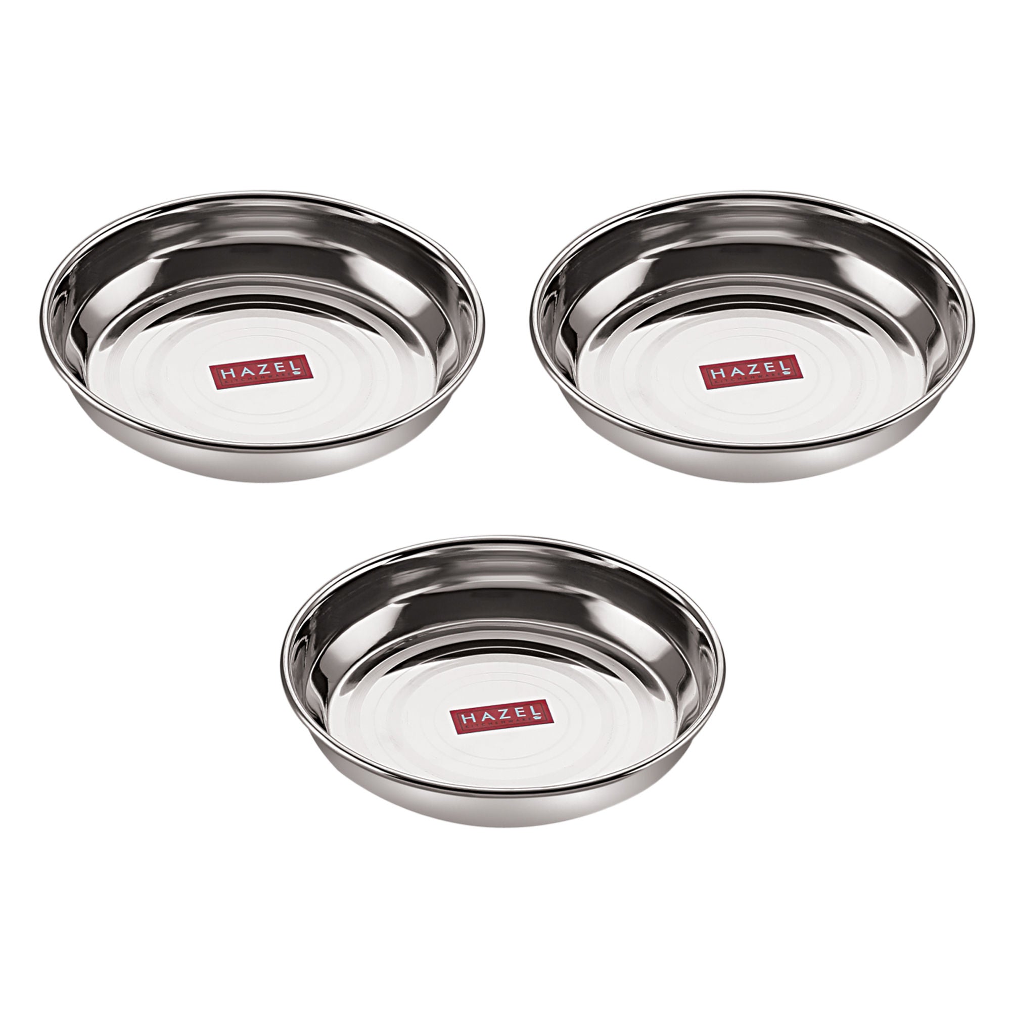 Stainless Steel Small Snack Plates Set, 150 ml, Set of 3