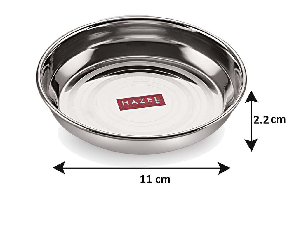 Stainless Steel Small Snack Plates Set, 150 ml, Set of 3