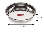 Stainless Steel Small Snack Plates Set, 150 ml, Set of 3