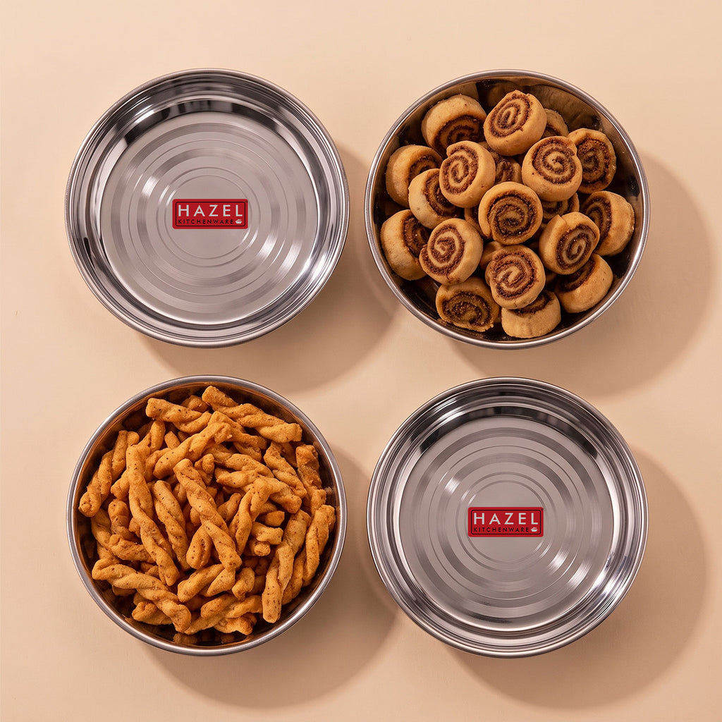 Stainless Steel Small Plates, 150 ML (Set of 4)