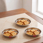 Stainless Steel Breakfast / Snack Plates 200 ML (Set of 3)