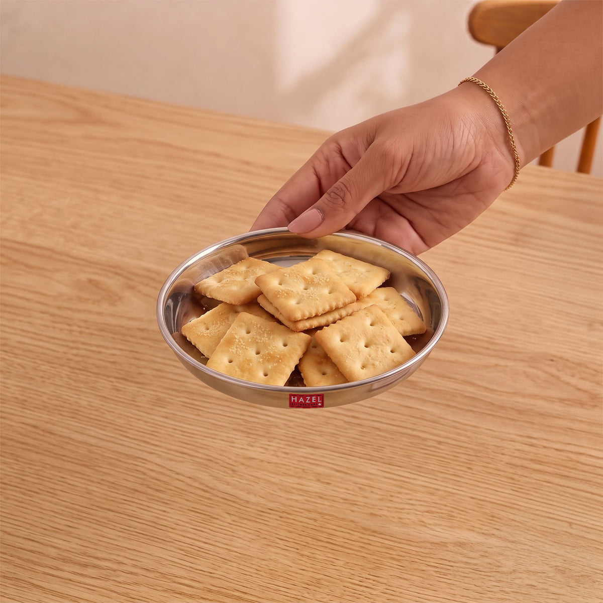 Stainless Steel Breakfast / Snack Plates 200 ML (Set of 3)