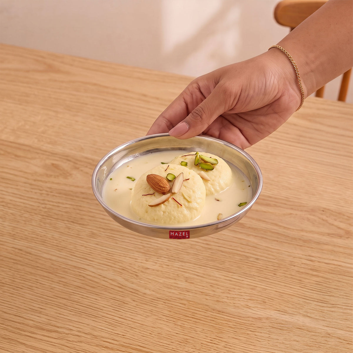 Stainless Steel Snack Plates, 200 ML (Set of 4)