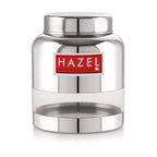 Stainless Steel Transparent Airtight See Through Container Barni Set of 4, 1000 ml